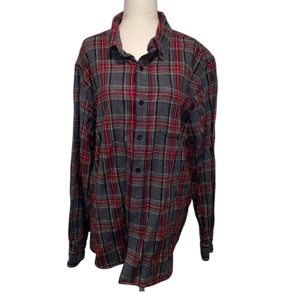 LL Bean Traditional Fit Tartan Flannel